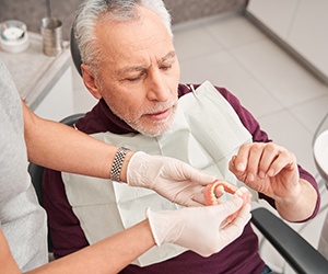 The denture creation process includes opportunities for the patient to make adjustments