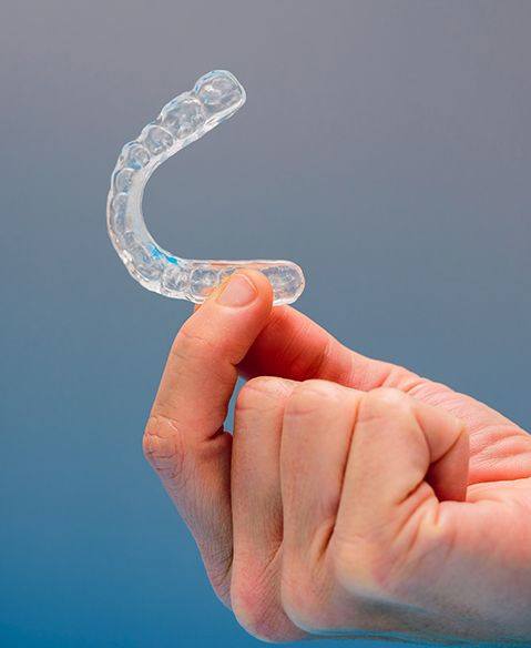 closeup of an oral appliance   