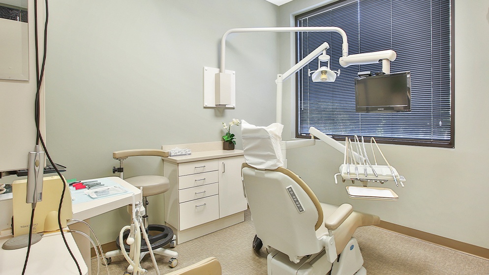 Modern dental exam room